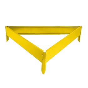 Клумба оцинкованная, 70 × 15 см, жёлтая, «Терция», Greengo