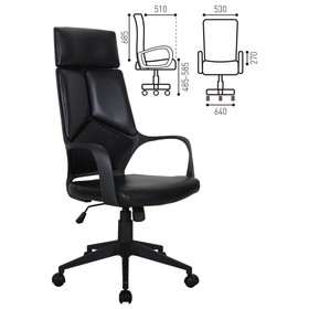 Кресло офисное BRABIX Prime EX-515, экокожа, чёрное