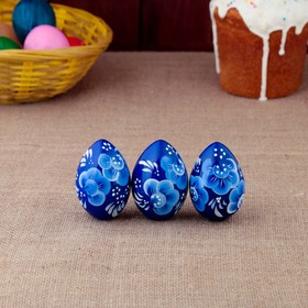 Яйцо «Гжель», синее, 7 см  микс в Донецке
