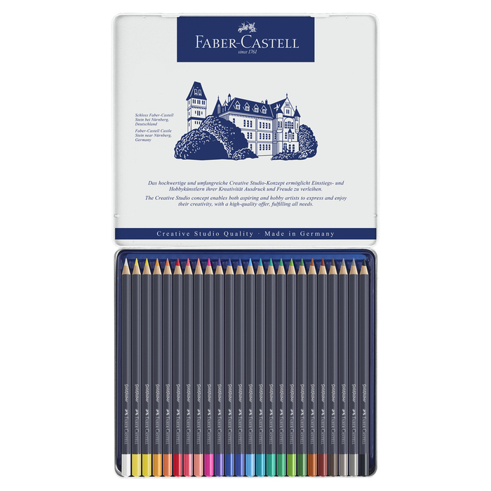 Карандаши художественные Faber-Castell 24 цвета, в металлической коробке