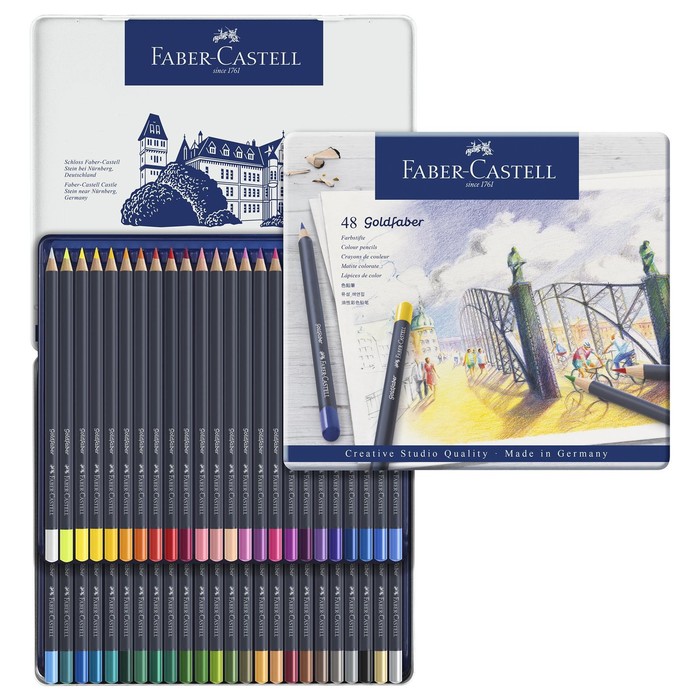 Карандаши художественные цветные Faber-Castell Goldfaber  48цв, м.к 114748