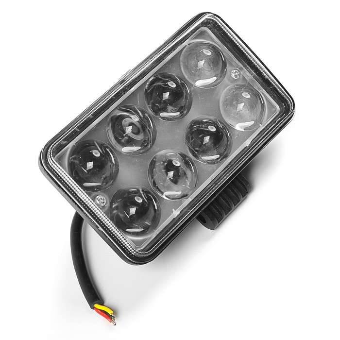 Фара светодиодная PF-004, 8 LED, стекло прозрачное, 1 шт.