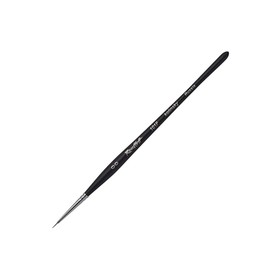 Кисть Roubloff  Колонок серия 101F № 0 ручка  короткая фигурная черная матовая/ белая обойма