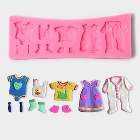 {{photo.Alt || photo.Description || 'Молд силиконовый «Одежда для ребёночка», 17×6,3 см, цвет МИКС'}}