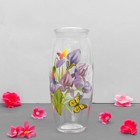 Vase "iris" with decal, d-7cm, 10х23 cm Vase "iris" with decal, d-7cm, 10х23 cm