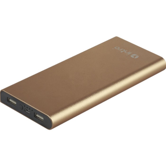 Аккумулятор внешний Intro PB10G, 10 000 mAh, Gold, Li-ion, цвет золото