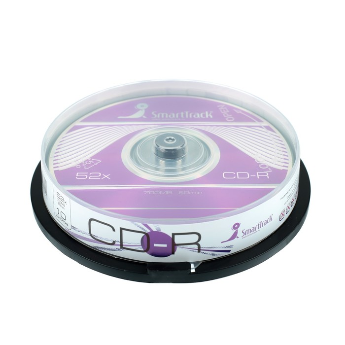 Диск CD-R SmartTrack, 52x, 700 Мб, Cake Box, 10 шт