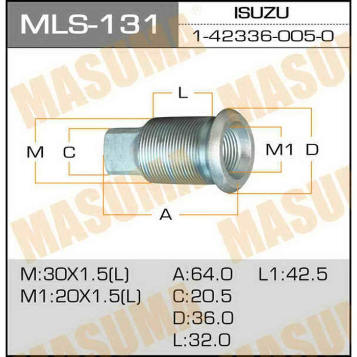 Футорка для грузовика  Masuma MLS131