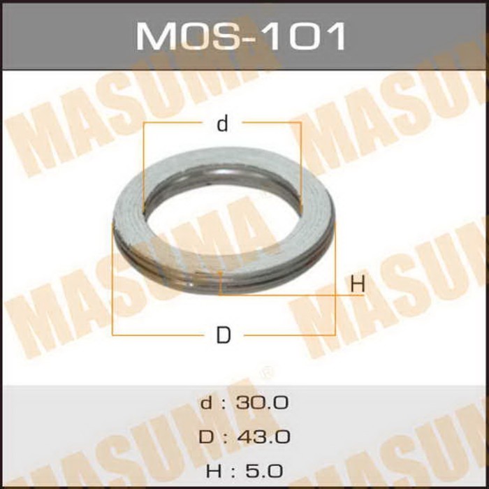 Уплотнительное кольцо под выхлопной коллектор MASUMA MOS101