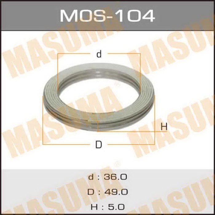 Уплотнительное кольцо под выхлопной коллектор MASUMA MOS104