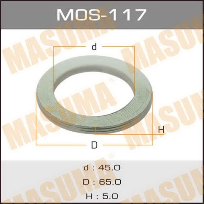 Уплотнительное кольцо под выхлопной коллектор MASUMA MOS117