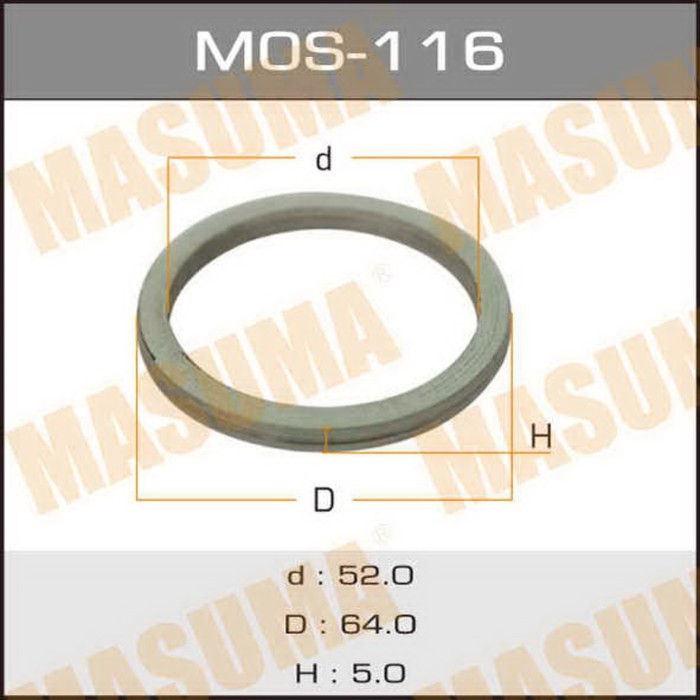 Уплотнительное кольцо под выхлопной коллектор MASUMA MOS116