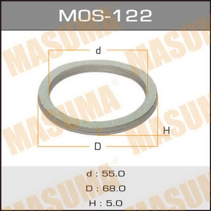 Уплотнительное кольцо под выхлопной коллектор MASUMA MOS122