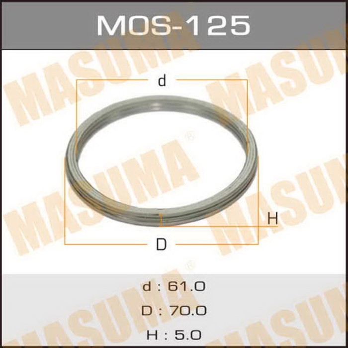 Уплотнительное кольцо под выхлопной коллектор MASUMA MOS125