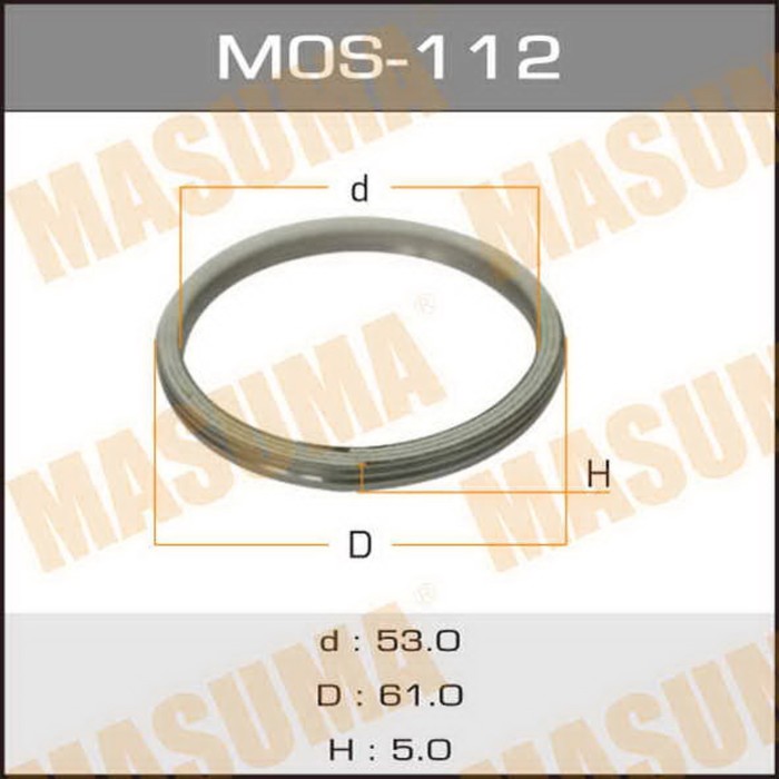 Уплотнительное кольцо под выхлопной коллектор  Masuma MOS112