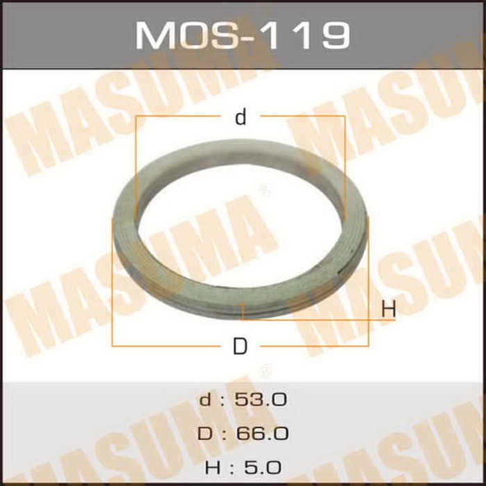 Уплотнительное кольцо под выхлопной коллектор  Masuma MOS119