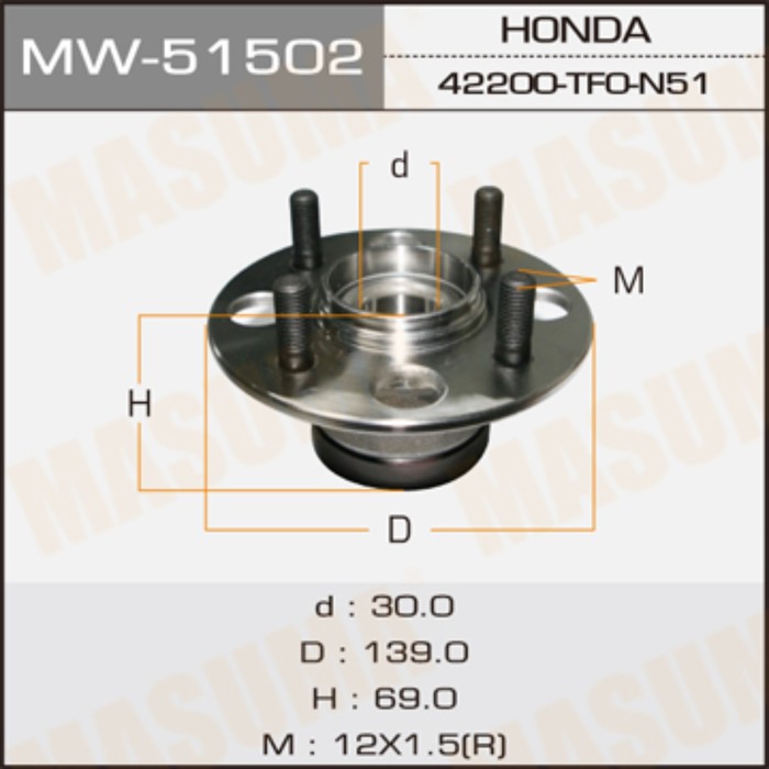 Ступичный узел  Masuma MW51502