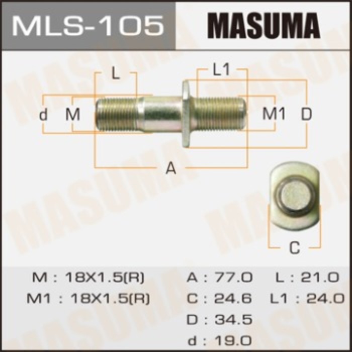 Шпилька для грузовика  Masuma MLS105