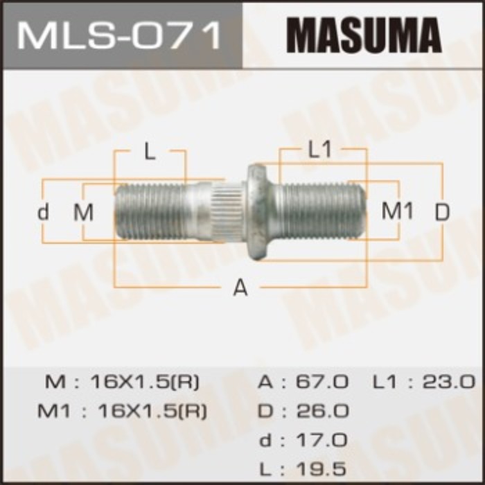 Шпилька для грузовика  Masuma MLS071