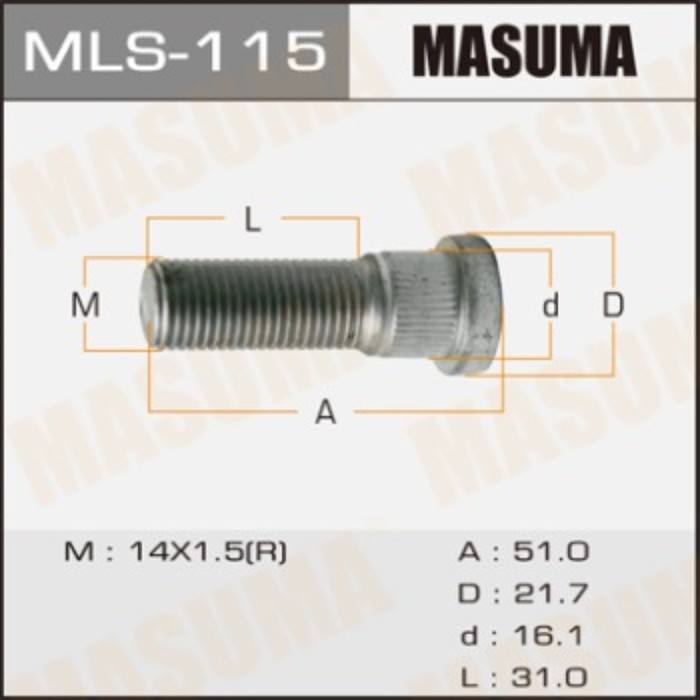 Шпилька для грузовика  Masuma MLS115