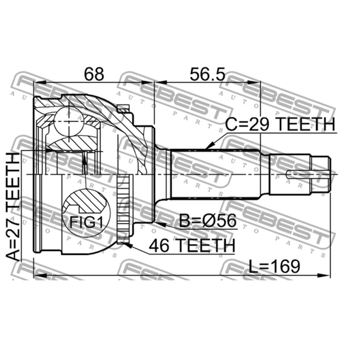 56 02 57. FEBEST шрус наружный 23x56x27. Шрус наружный к-т (23x56x28) Mazda 626 gf 1997-2002 HDK арт. Ma-039a44. Шарнир FEBEST 2710c70. Шрус внешний ixat арт. X5t0012.