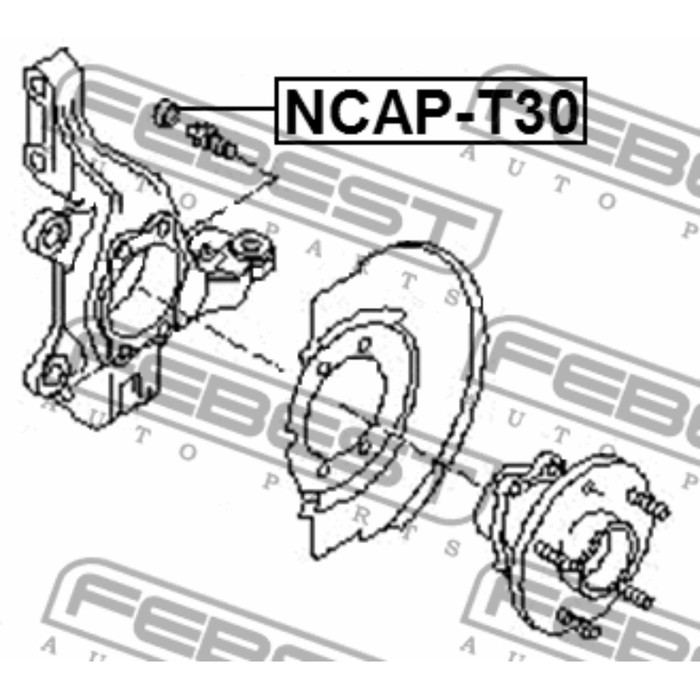 Колпачок ограничителя поворота febest ncap-t30