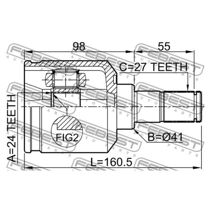 Внутренний 24. FEBEST 2211cd шрус 2211-CD. Шрус внутренний FEBEST 2211-CD. Шрус внутренний 24x41x27 FEBEST 0411-EA. Шрус внутренний FEBEST 27 42мм.