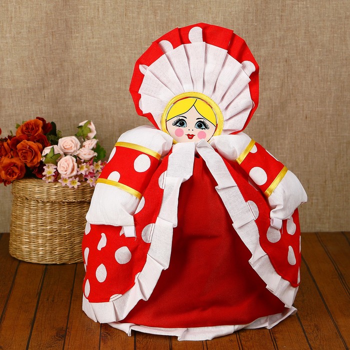 Русская Матрешка кукла грелка на чайник