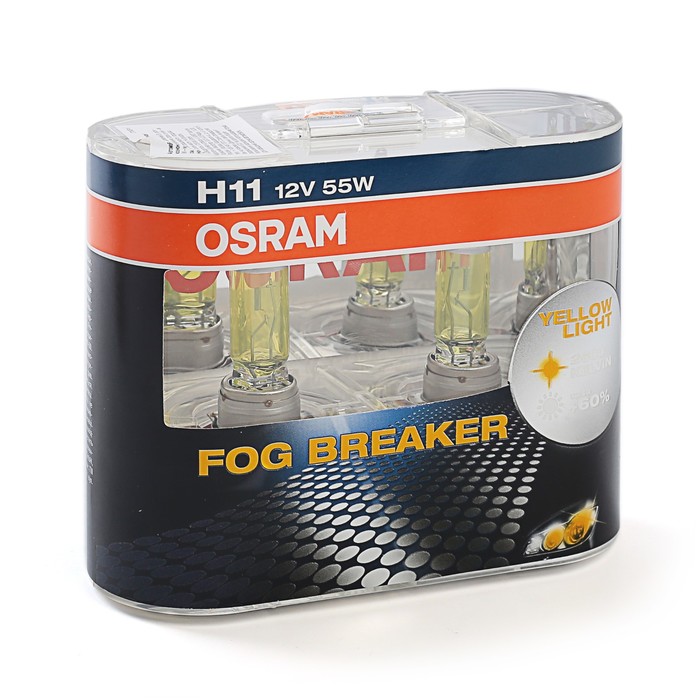 Автолампа OSRAM FOG BREAKER, H11 (PGJ19-2), 12 В, 55 Вт, 64211FBR_DuoBox, 2 шт.