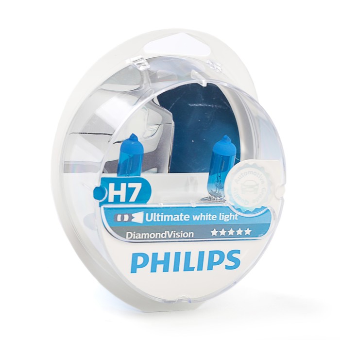 Автолампа PHILIPS Diamond Vision 5000K, H7 (PX26d), 12 В, 55 Вт, 12972 DV S2, 2 шт.