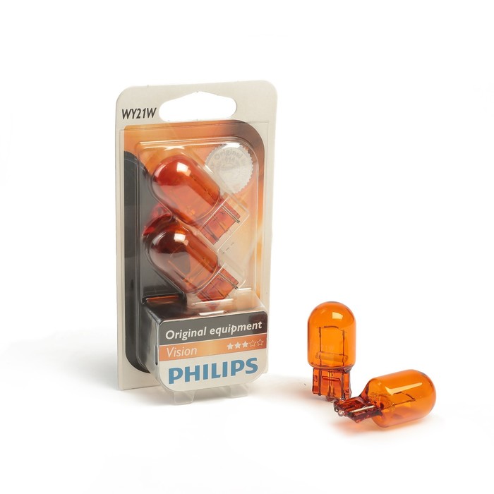 Автолампа PHILIPS WY21W (W3*16q), 12 В, 12071 B2, 2шт.   Уценка