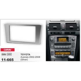 Рамка переходная CARAV 11-665, Toyota Avensis, 2000-2008, серебро 3485976