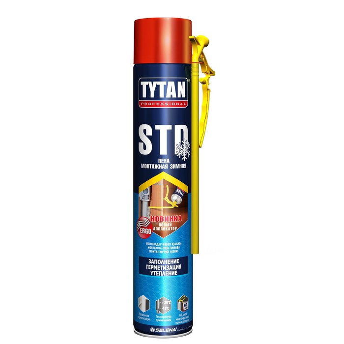 Пена монтажная Tytan STD ЭРГО, зимняя, 750 мл