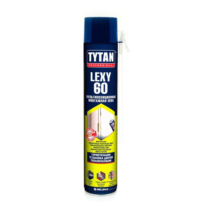 Пена монтажная Tytan Professional Lexy 60, всесезонная, 750 мл, до 60 л