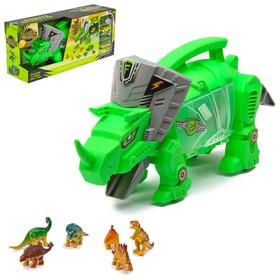 Набор игровой «Динозавр», 4 машины и фигурки