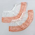 Medical Shoe covers with double sole orange, 400*150mm., 7/7 microns., 25 pairs/pack.