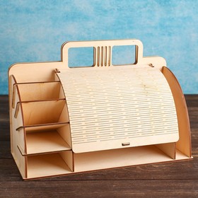 Органайзер деревянный 13×30×20 см с крышкой