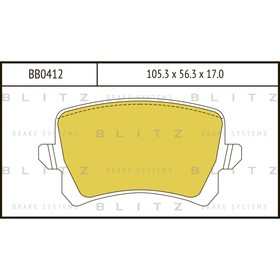 Колодки тормозные BLITZ BB0412 3508638