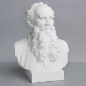 Гипсовая фигура известные люди: бюст Толстого, 16 х 9 х 23 см