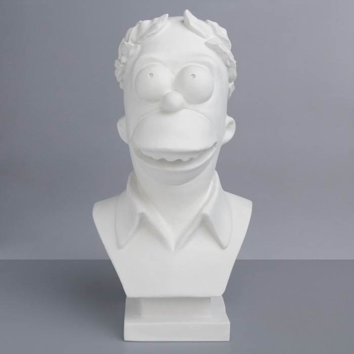 Гипсовая фигура. Известные люди: Бюст Симпсона, 41.5x21.5x22 см