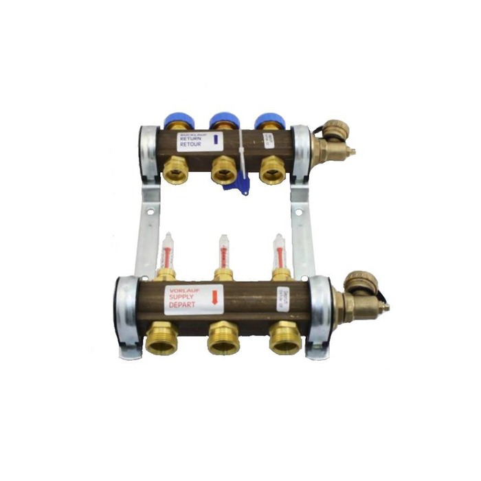 Коллектор Watts HKV/T-3 1&quot;х3/4&quot; 3 вых, для теплых полов, латунь