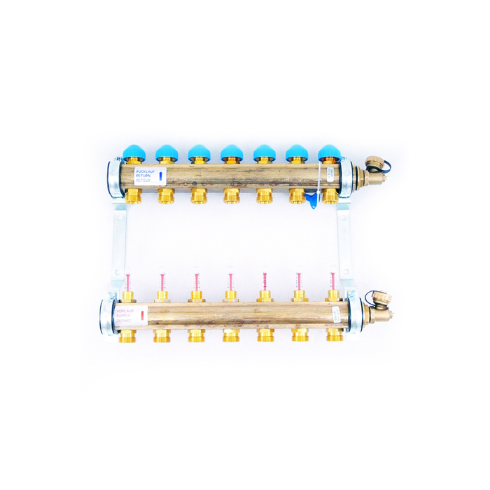 Коллектор Watts HKV/T-7 1&quot;х3/4&quot; 7 вых, для теплых полов, латунь