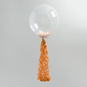 Гирлянда для шара, 100 см, бумага, цвет оранжевый