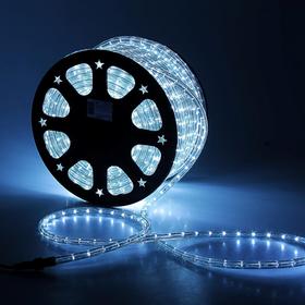 LED шнур 13 мм, круглый, 100 м, чейзинг, 3W-LED/м-36-220V. в компл. набор д/подкл. БЕЛЫЙ
