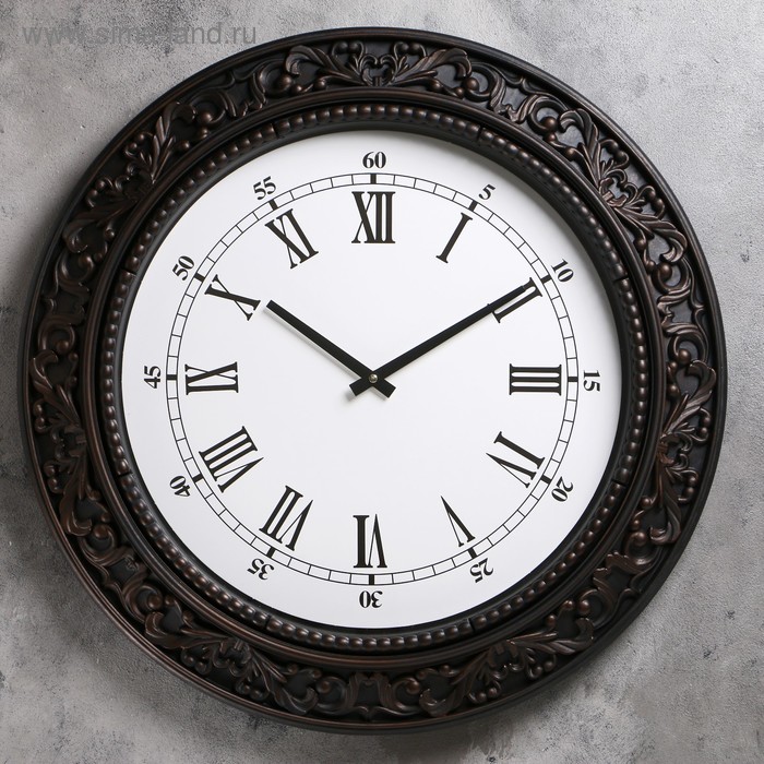 Часы настенные, серия: Классика, "Мальта", d=60 см, темная рама | vlarni-land