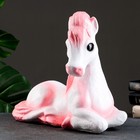 Копилка "Лошадь лежа" большая бело-розовая  20х39х35см - фото 6595104