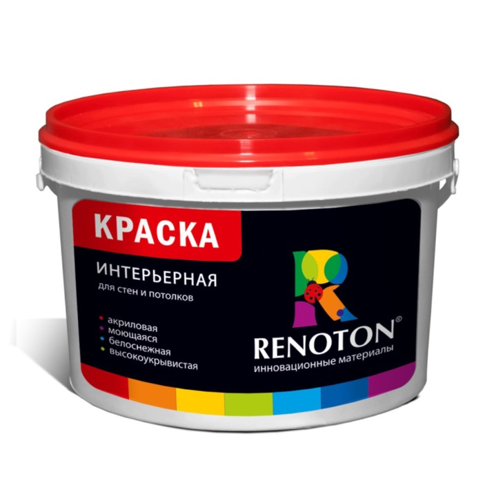 Краска моющаяся ВДАК «RENOTON» интерьерная, 4кг