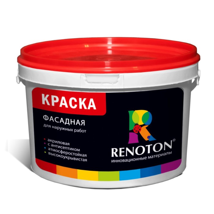 Краска моющаяся ВДАК «RENOTON» Фасадная, 4кг