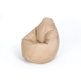 Кресло - мешок «Груша», малая, ширина 60 см, высота 85 см, цвет песочный, рогожка