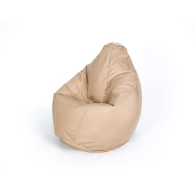 Кресло-мешок «Груша», средняя, ширина 75 см, высота 120 см, цвет песочный, рогожка